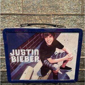 Justin Bieber Lunch Box Tour Merch Justin Bieber Metal Lunch Box Tin Purse Bag